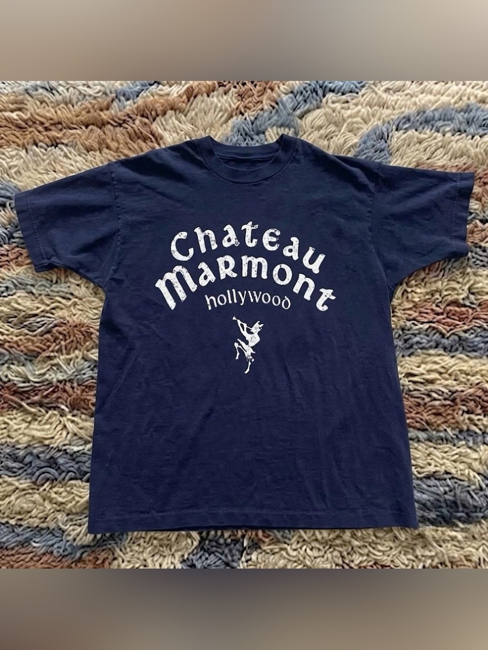 Vintage Chateau Marmont Hollywood Graphic Tee - Navy